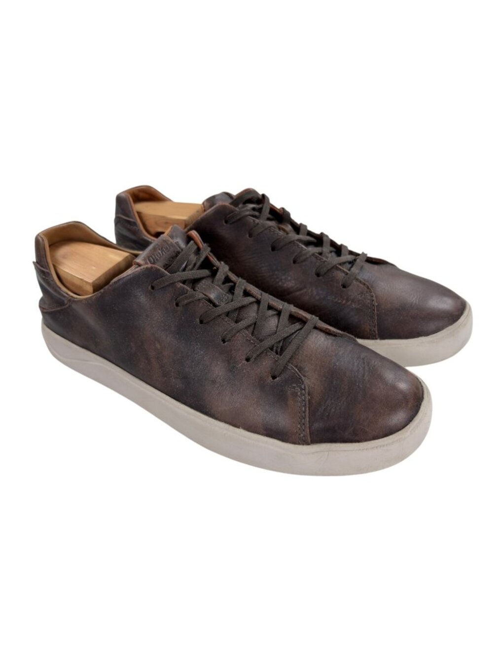 Olukai Lae'Ahi Li 'Ili Casual Sneakers Mens Size 11 Waterproof Brown Leather